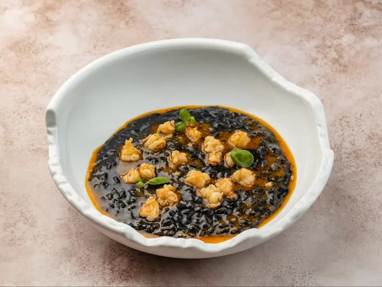 Ризотто Nero c лангустином